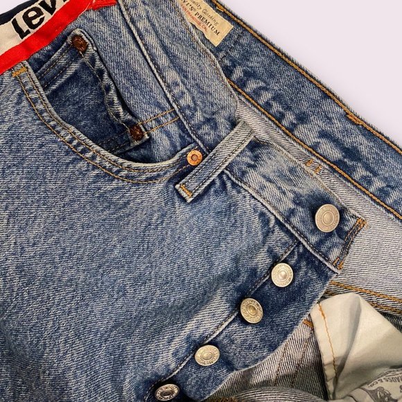 Levi’s | Women’s | 501 Logo Tape Straight Jeans | W28 L26 - Picture 3 of 5